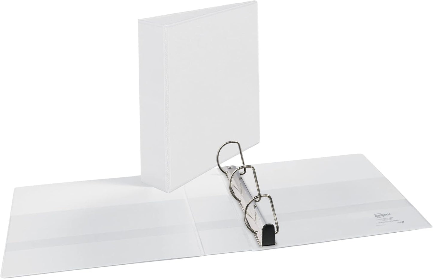 Avery Heavy-Duty View 3 Ring Binder, 2" One Touch Slant Rings, Holds 8.5" x 11" Paper, 1 White Binder (05504)