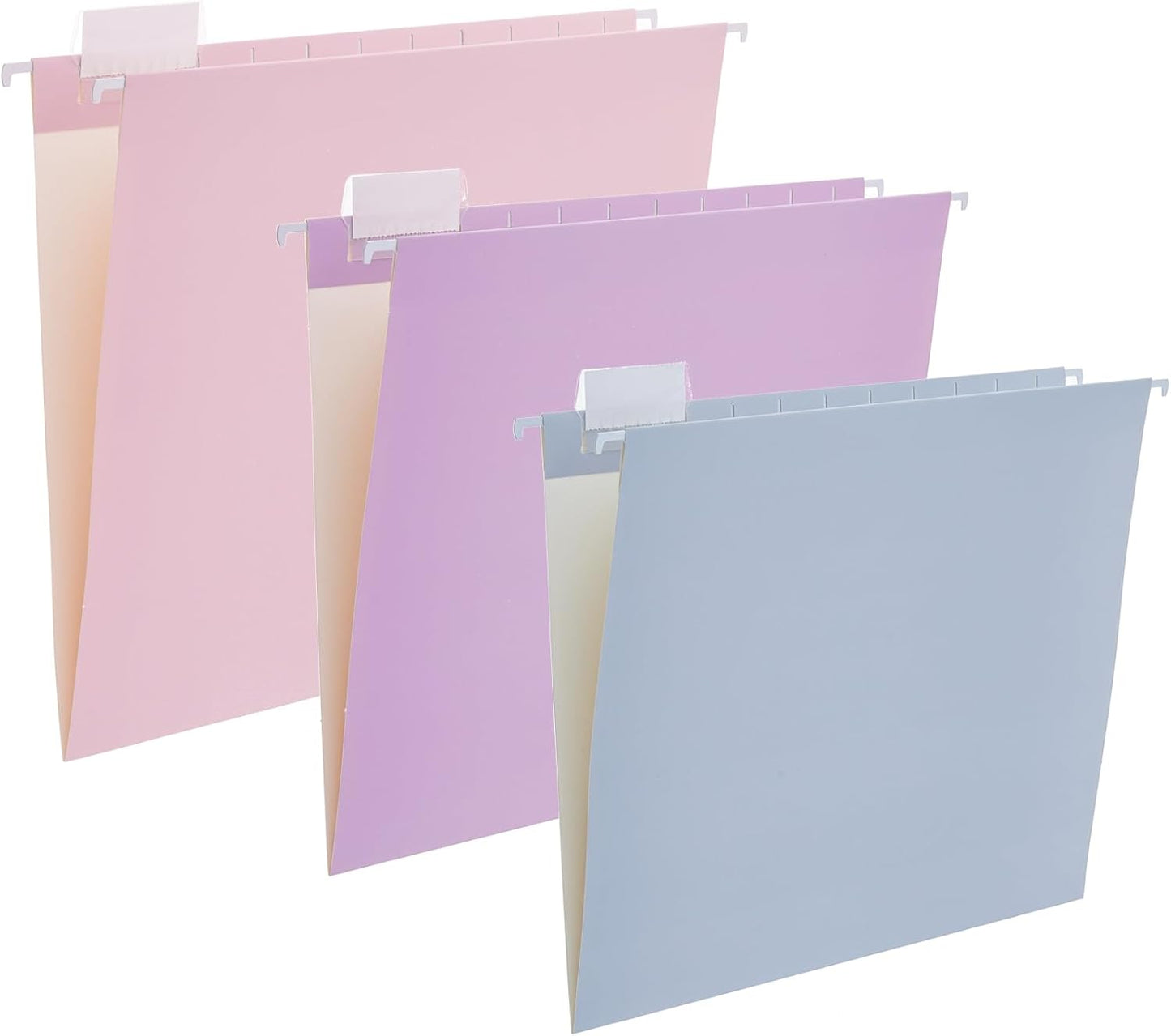 6 Pack Hanging Folder File Cabinet Organizer Letter Size 1/5 Cut Adjustable Label Decoration Home Office School Classroom, Green