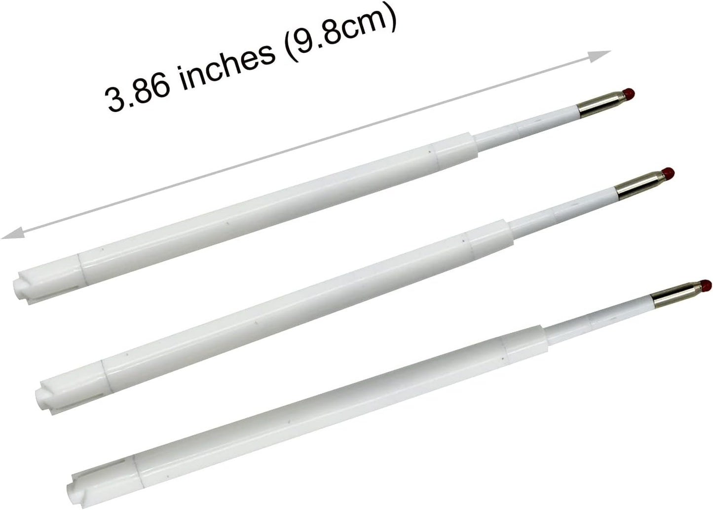 100 PCS Ballpoint Pen Refills Retractable Pen Refills 3.86" Black Ink for Sparkle Pens Bamboo Pen Refills1.0mm for Retractable Pens Wood Pens in Office School Family