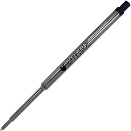 Monteverde USA Capless Gel Refills to Fit Waterman Ballpoint Pens, Fine Point, Black, 2-Pack, Smooth and Reliable Writing for Everyday Use