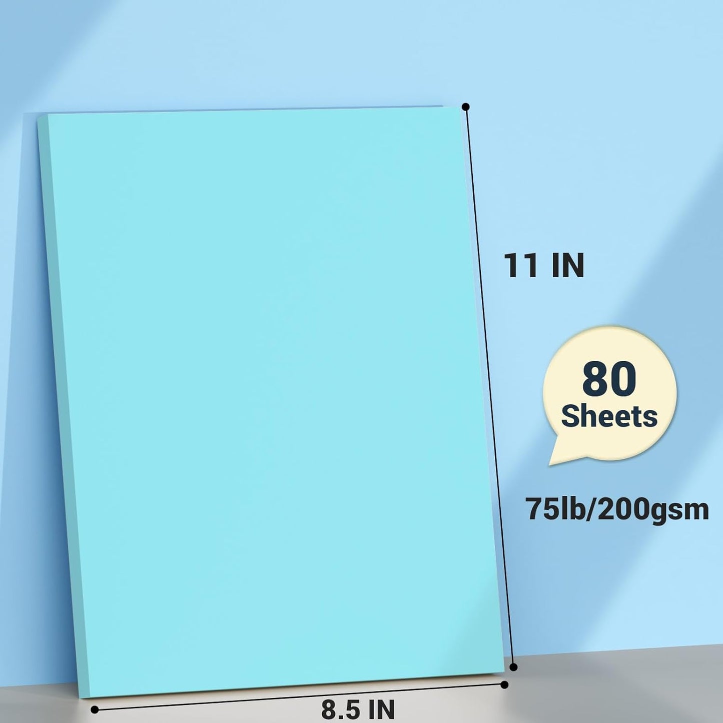 Cardstock 8.5 x 11, Thick Printer Paper 75 lb/200 gsm, 40 Sheets Card Stock White, Heavy Card stock, White CardStock Paper for Invitations, Diy Cards, Business Cards, Menus, Crafts, Drawing etc