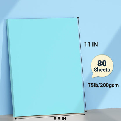 Cardstock 8.5 x 11, Thick Printer Paper 75 lb/200 gsm, 40 Sheets Card Stock White, Heavy Card stock, White CardStock Paper for Invitations, Diy Cards, Business Cards, Menus, Crafts, Drawing etc