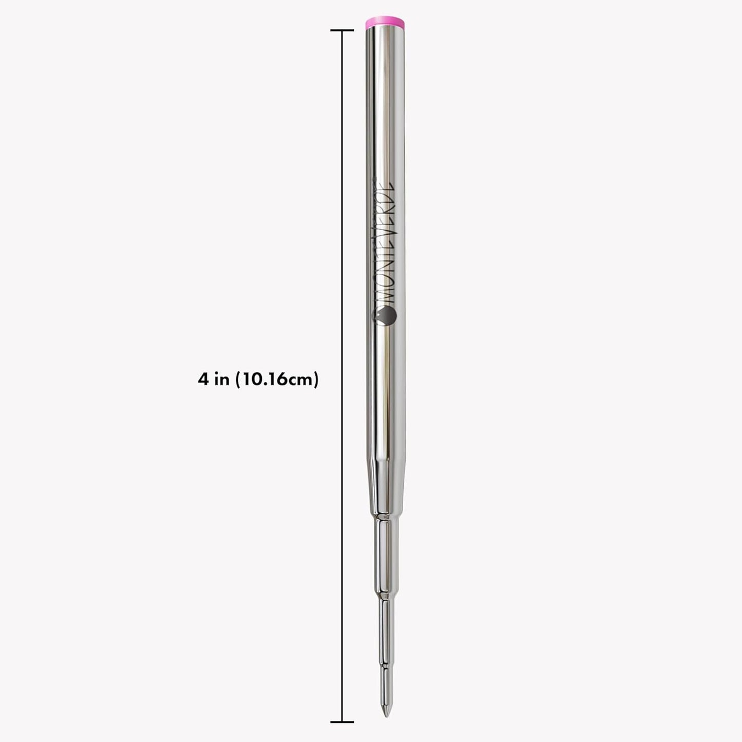 Monteverde USA Capless Ceramic Gel Refills to Fit Montblanc Ballpoint Pens, Fine Point Black Ink, Converts to Capless Rollerball, 2-Pack (M132BK)