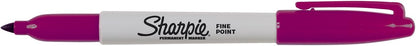 Sharpie Permanent Markers, Fine Point, Black, 12 Count