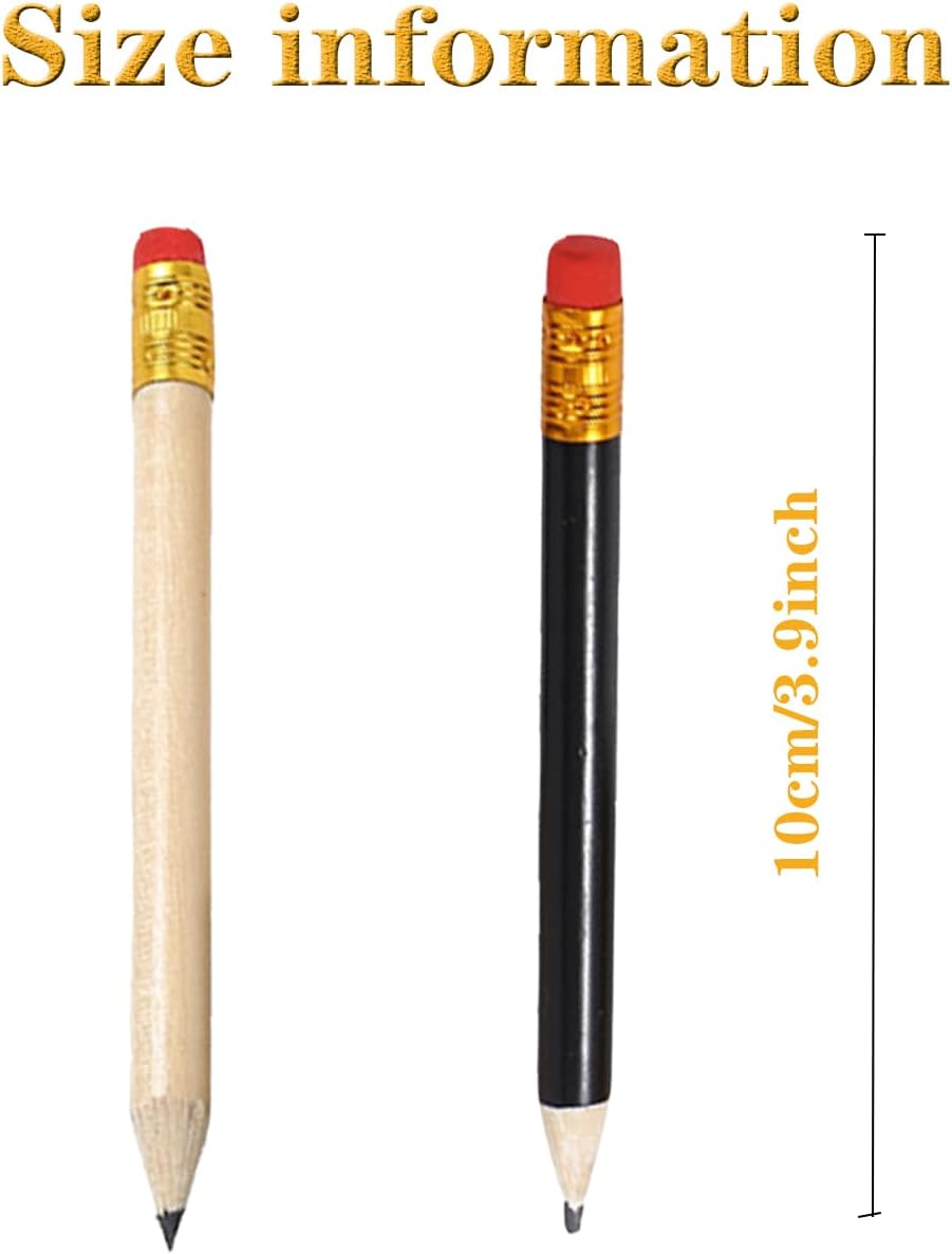 Golf Pencils Bulk,Pre Sharpened Pencils, Mini mall Pencils,Baby Shower Pencils Bridal Shower Pencils Half Pencils(24Pcs)