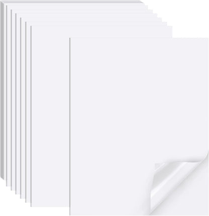 Printable Sticker Paper for Inkjet Printer, 40 Sheets 8.5"x11'' Matte Sticker Printer Paper Full Sheet Labels for Laser/Inkjet Printers, Letter Size