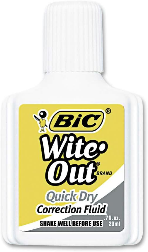 BICWOFQD12WE - BIC Wite-Out Quick Dry Correction Fluid
