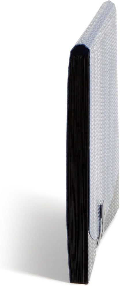 Smead Poly Frequency Expanding File Folders, Flap and Cord Closure, Letter Size, Wave Pattern, 13 Pocket, Red/Black (70866)