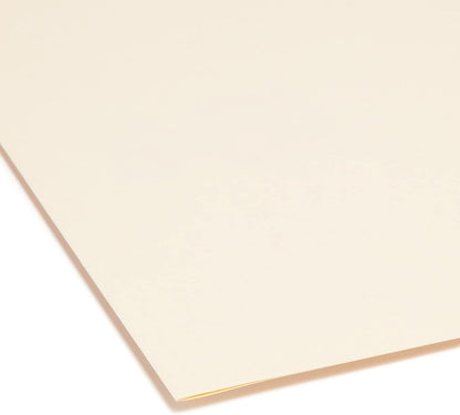 Smead File Folders Letter Size, Reinforced 1/3-Cut Tab, Assorted Positions, Letter Size, Manila Folders 8.5 x 11, 100 per Box (10334)