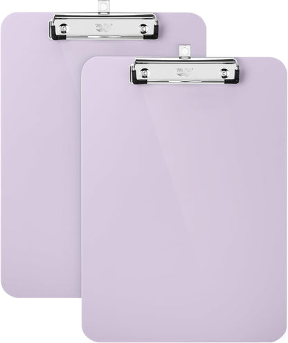 Mr. Pen- Plastic Clipboard, 12.5" x 9", 2 Pack, Clipboard Plastic, Low-Profile Metal Clip with Retractable Hanging Hole