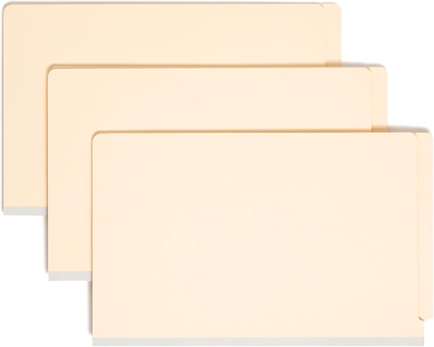 Smead Pressboard End Tab Classification File Folder, 2 Dividers, 2" Expansion, Legal Size, Manila, 10 per Box (29835)