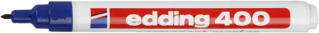 edding 400 Permanent Marker - Violet - 1 Pen - fine Round tip 1 mm - Waterproof, Quick-Drying, Smear-Proof pens - for Cardboard, Plastic, Wood, Metal, Glass and Fabric