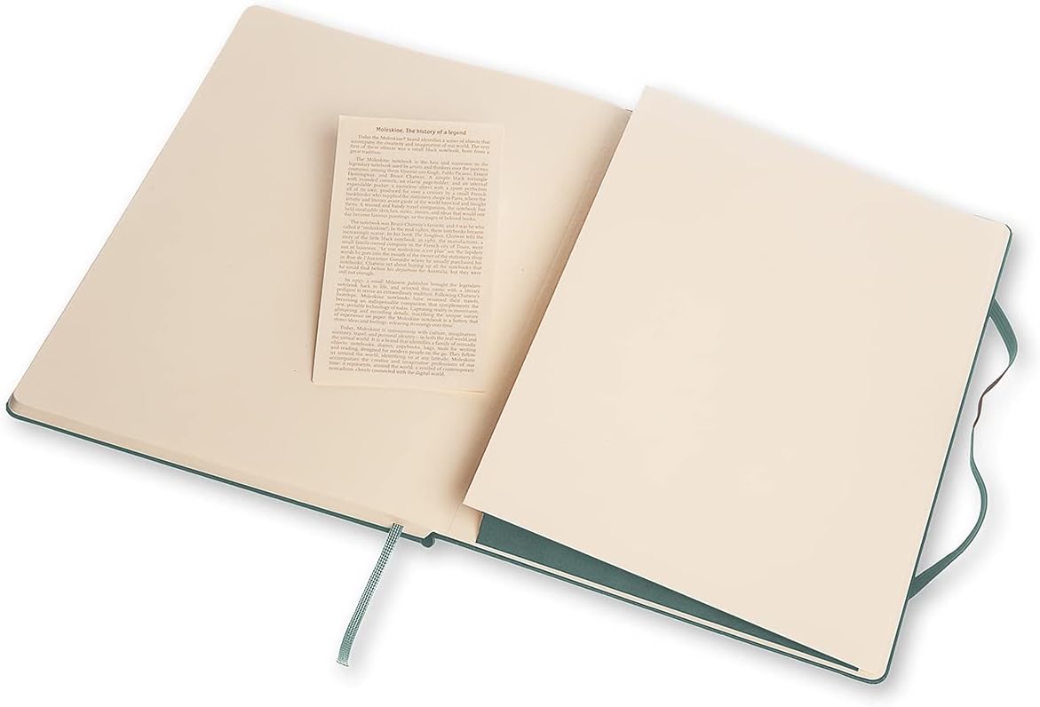 Moleskine Classic Notebook, Hard Cover, Ruled/Lined, XL (7.5" x 9.5"), Forest Green, 192 Pages