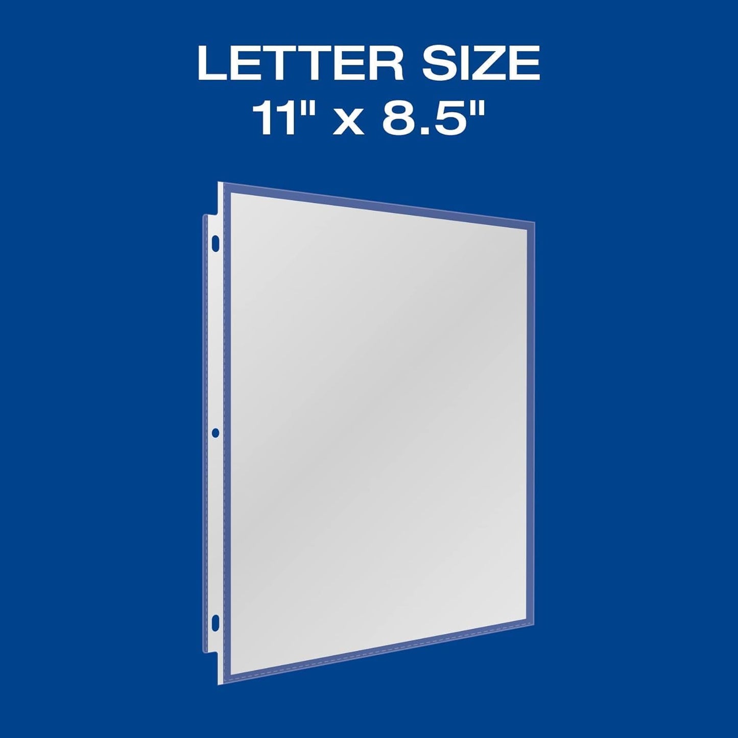 Oxford Sheet Protectors, Clear Finish, Top Load, Letter Size Plastic Sleeves, Reinforced 3 Hole Punch for Binders, Sheets for 3 Ring Binder, 100 per Box (33267)