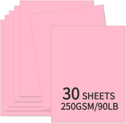 30 Sheets Sage Green Cardstock 8.5'' x 11'', 250gsm/92lb Heavyweight Cover Cardstock Paper, Thick and Smooth Card Stock Perfect for Invitations, Menus, Crafts, DIY Cards, Arts and Crafts