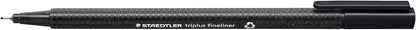 STAEDTLER Triplus Fineliner 334-3 Tips - Blue (Pack of 10)