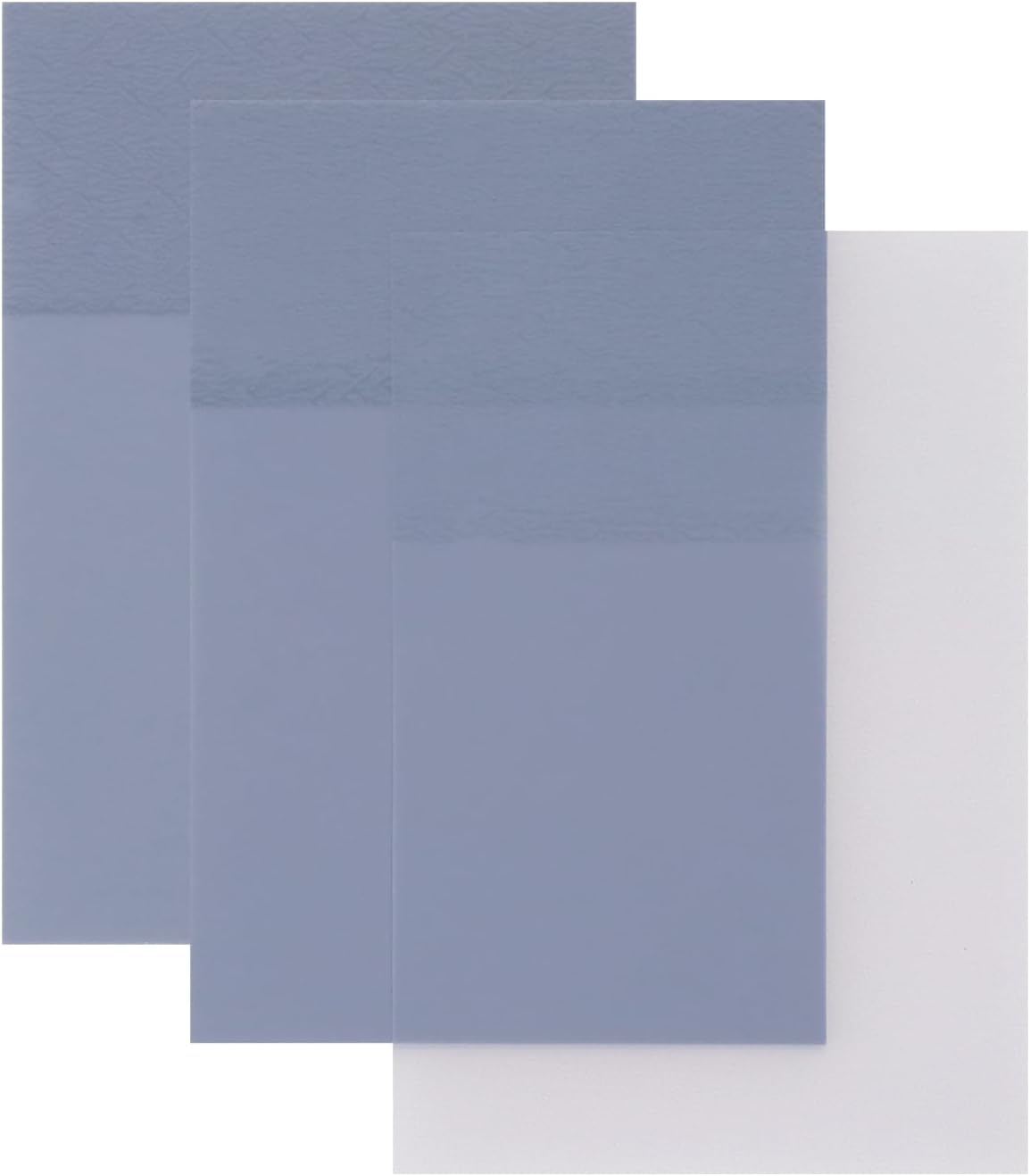 ONLYKXY 2 Pack Rectangle Transparent Sticky Notes 2.95x1.96inch Waterproof Index Sticker Self-Stick Book Tabs 100 Sheets PET Markers Sticky Notes Pad (Dark Blue)