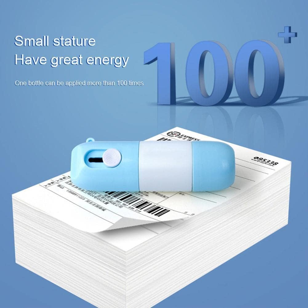 Blue Thermal Paper Correction Fluid with Unboxing Knife,Whiteout Liquid,Portable Information Anti-Leakage Protection Correction Fluid,2 in 1 Privacy Protection Artifact for Package Labels Bills