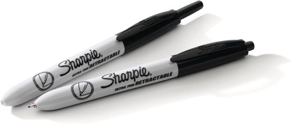 Sharpie Retractable Permanent Markers, Ultra Fine Point, Black, 3 Count