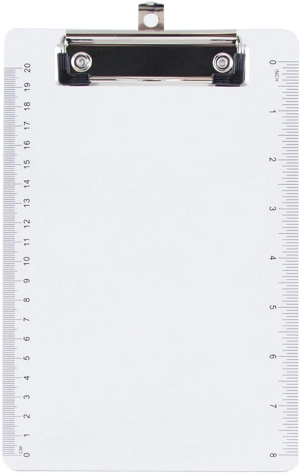 JAM PAPER Small Plastic Memo Clipboards with Low Profile Metal Clip - Mini (6 x 9) - Blue - Clip Board Sold Individually