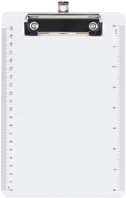 JAM PAPER Small Plastic Memo Clipboards with Low Profile Metal Clip - Mini (6 x 9) - Blue - Clip Board Sold Individually