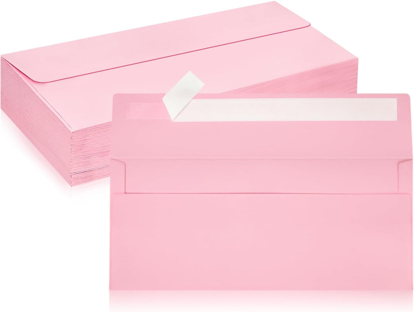 50 Pack #10 Business Envelopes, Sage Green Standard Envelopes Self Seal, Letter Size Mailing Envelopes for Checks Letters Invoices Statements Birthday Graduation Wedding, 4 1/8 x 9 1/2 Inch