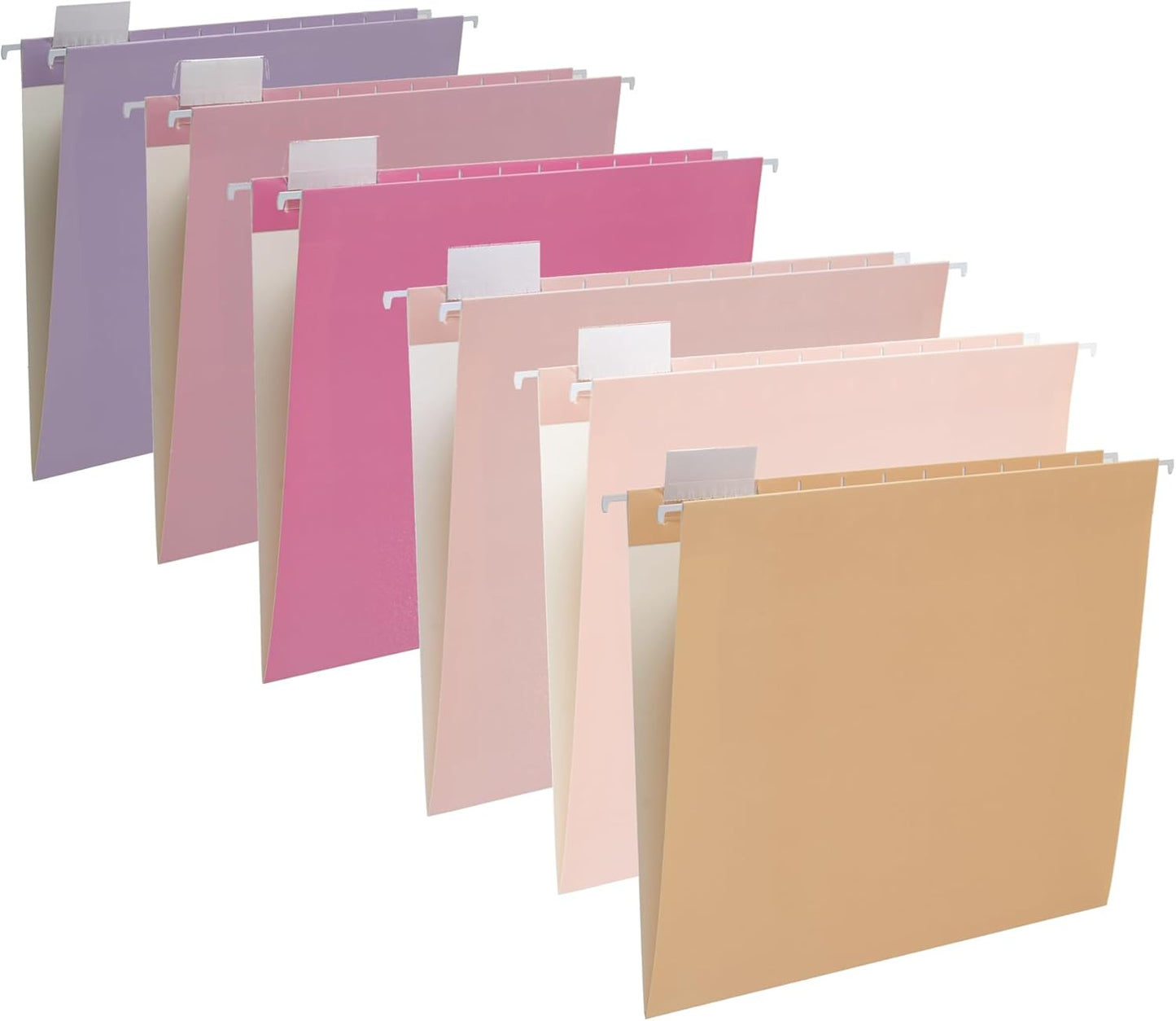 6 Pack Hanging Folder File Cabinet Organizer Letter Size 1/5 Cut Adjustable Label Decoration Home Office School Classroom, Green