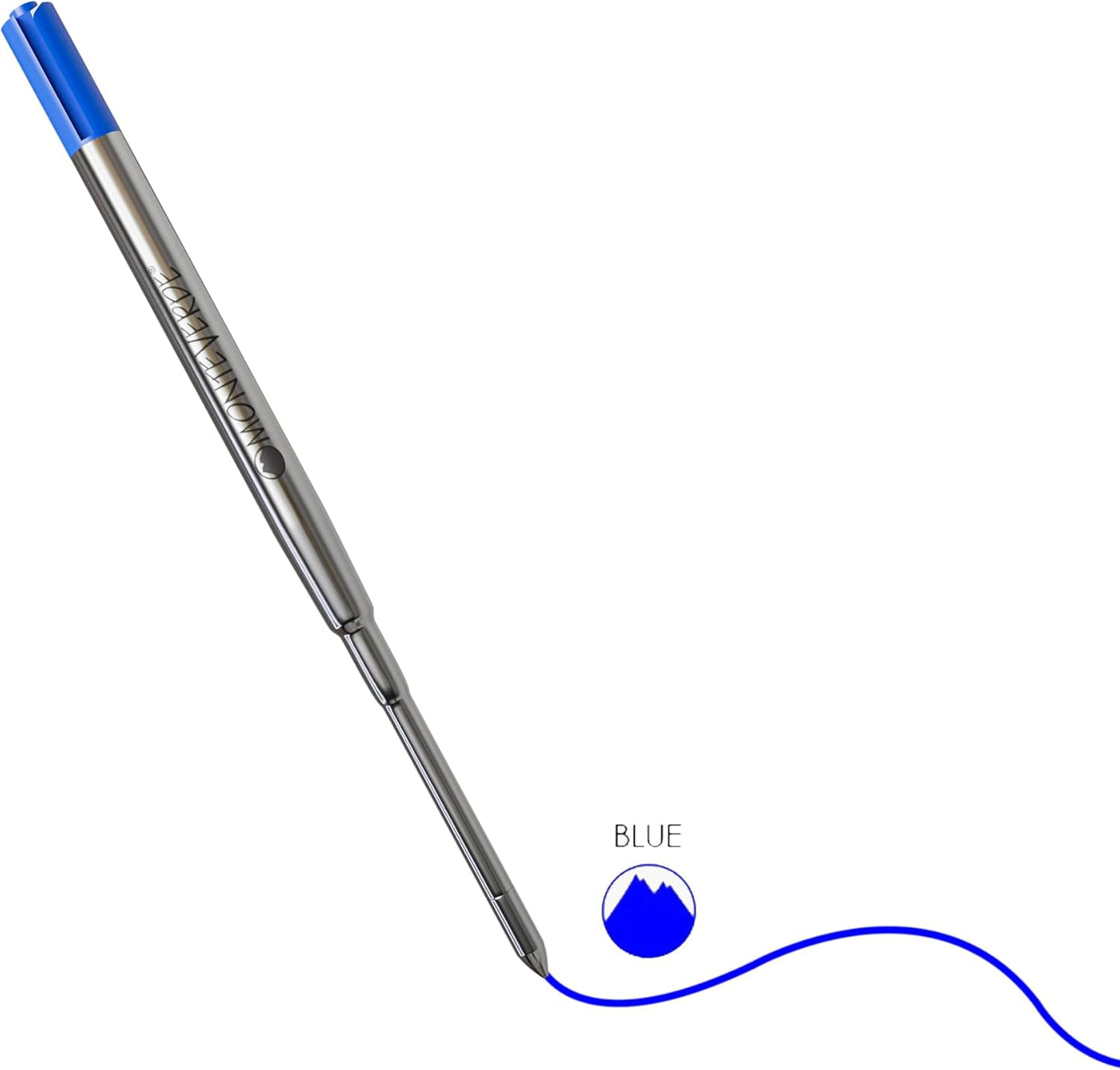 Monteverde Soft Ballpoint Pen Refills to Fit Parker-Style Pens, Extra Fine Point, Blue/Black, 2-Pack, Smooth Writing Technology for Parker, Conklin, Schmidt, and More