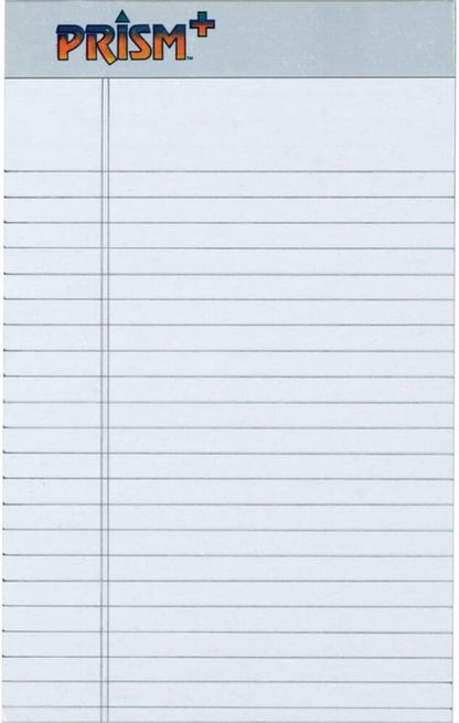 TOPS Prism+ Writing Pads, 5x 8, Perforated, Jr. Legal Ruled, Narrow 1/4 Spacing, Orchid, 50 Sheets, 12 Pack (63040)