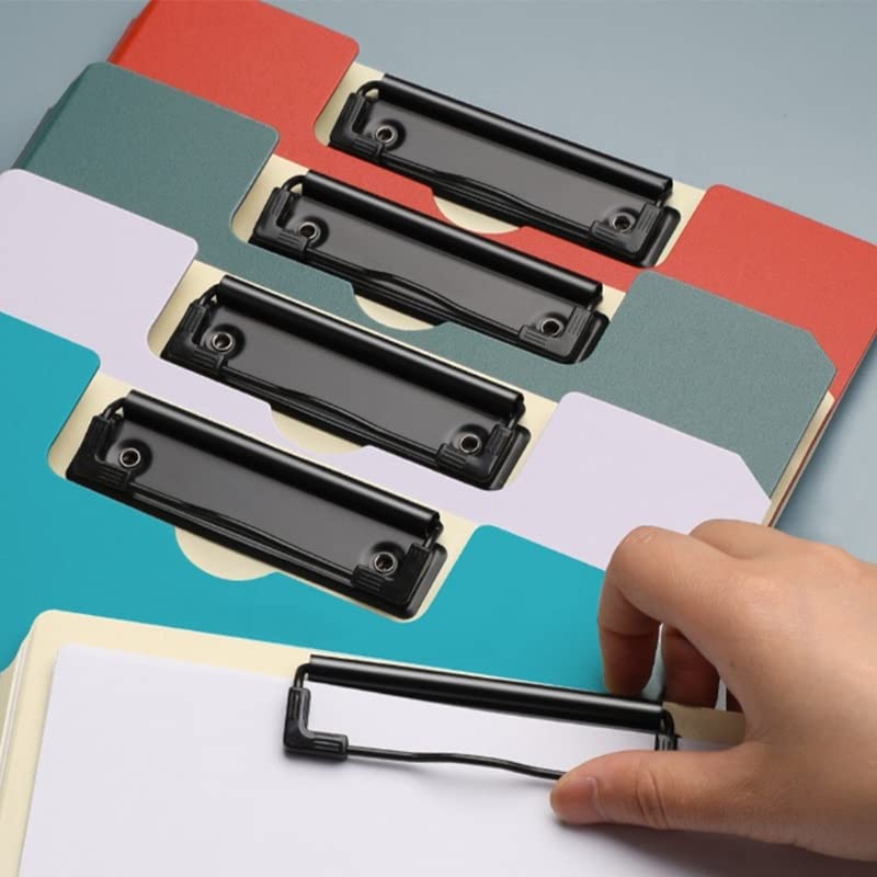 MVNOIRE Portable File Clipboard Single Clip/Dual Clips Optional Folders Vertical Office Supplies