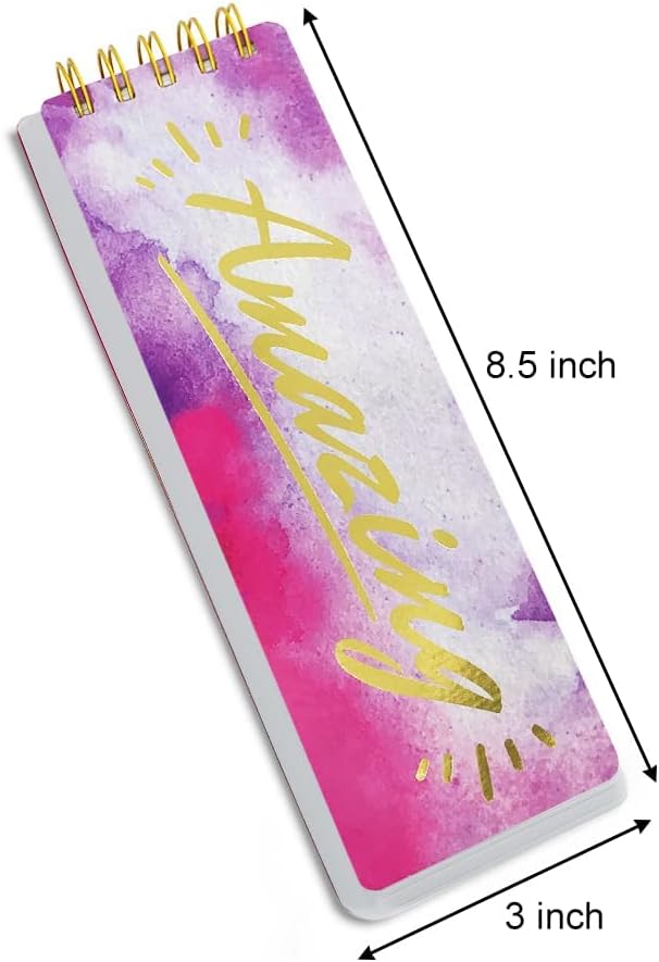 KiDEPOCH Spiral Memo List Pad, Sturdy Covers, 3 x 8.5, 300 Pages, Splashy Notes for School, Bravo Character