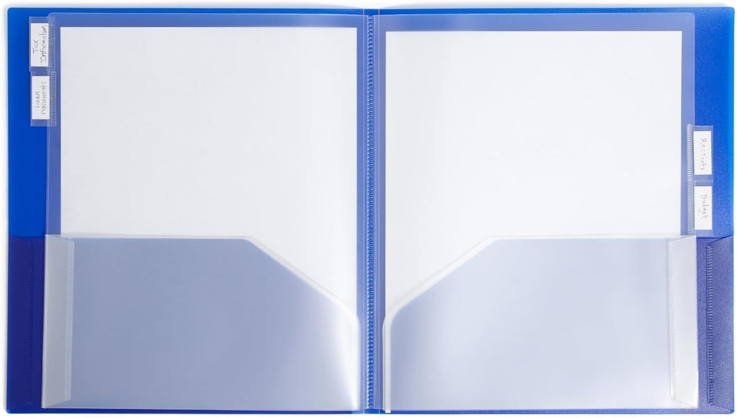 Smead 10-Pocket Organizer, Letter Size, 2 per Pack, 1 Each of Dark Blue and Teal (89204)