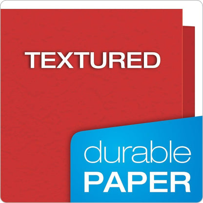 Oxford Two-Pocket Folders w/Fasteners, Red, Letter Size, 25 per Box (57711)