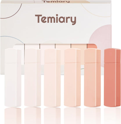 Temiary 6Pcs Mini White Correction Tapes, Quick Dry Smooth Pull Out for Writing, Aesthetic Cute Correction Tape Set Easy To Use for Students School Office Supplies (Green)