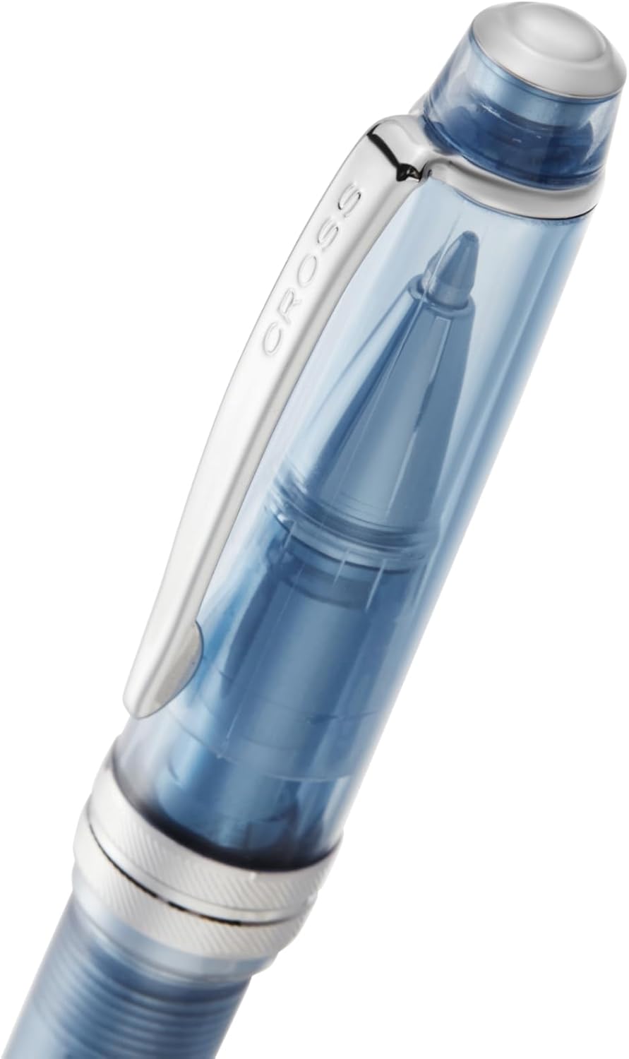 Cross Bailey Light Polished Blue Resin Rollerball Pen - Professional Pen for Effortless Writing - Journaling, Note-Taking & More - Black Ink - Easy Handling - Includes Gift Box