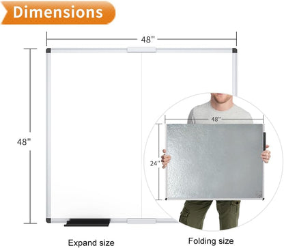 VIZ-PRO Magnetic Whiteboard/Dry Erase Board, 18 X 12 Inches, Includes 1 Eraser & 2 Markers & 4 Magnets