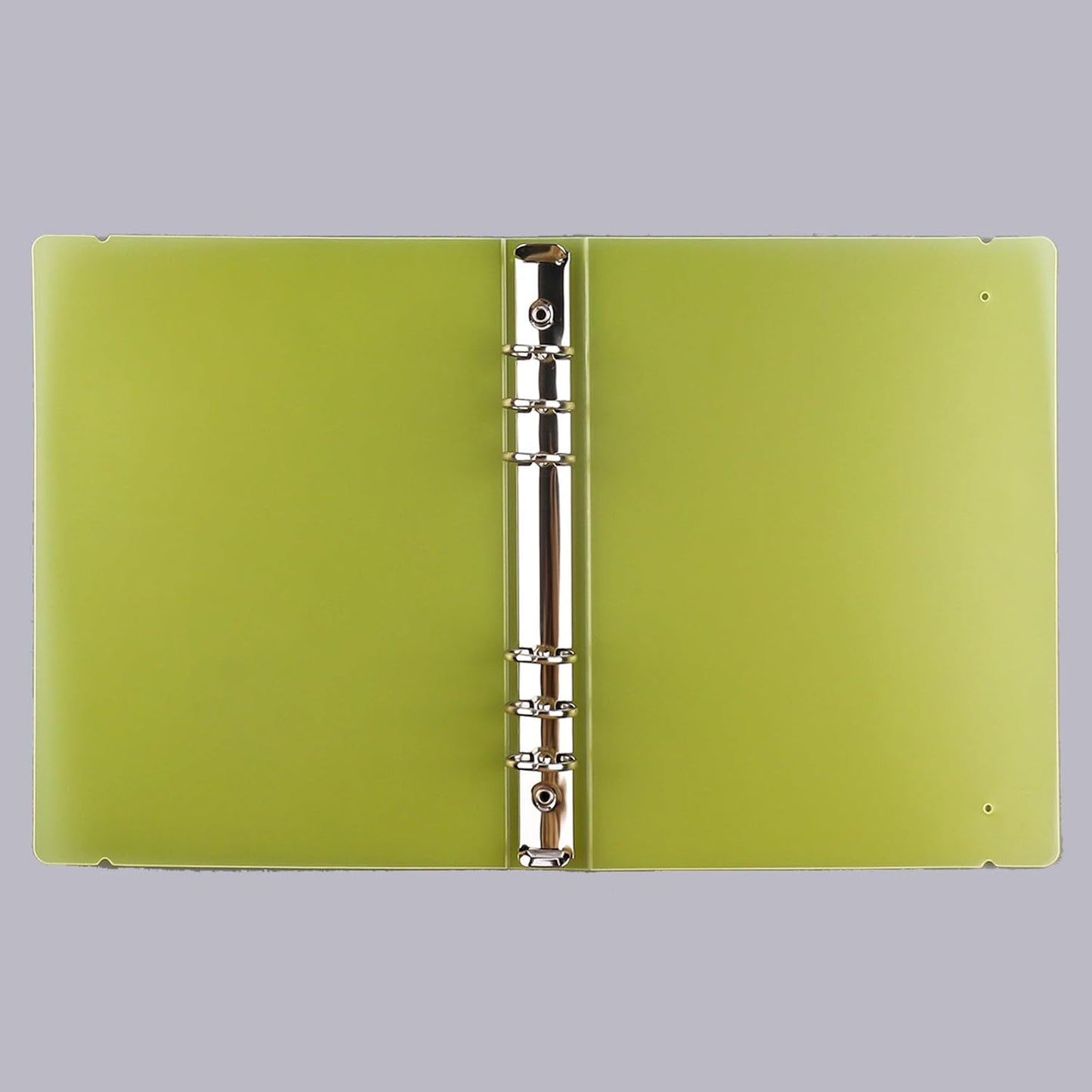 A4 4-Holes Round Ring View Binders Plastic Cover, Refillable Notebook Journal Binder File Folder, Loose Leaf Sheet Protector/DIY Scrapbooking/Binder Cover Protector (Purple)