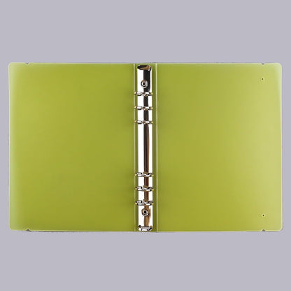 A4 4-Holes Round Ring View Binders Plastic Cover, Refillable Notebook Journal Binder File Folder, Loose Leaf Sheet Protector/DIY Scrapbooking/Binder Cover Protector (Purple)