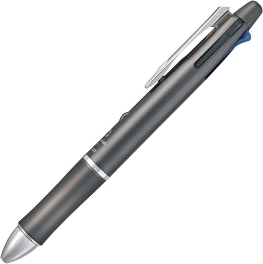 Pilot Mult Function Pen Dr. Grip 4+1, 0.7mm Acro Ink Ballpoint Pen, 0.5mm Mechanical Pencil, Silver (BKHDF1SF-SP)