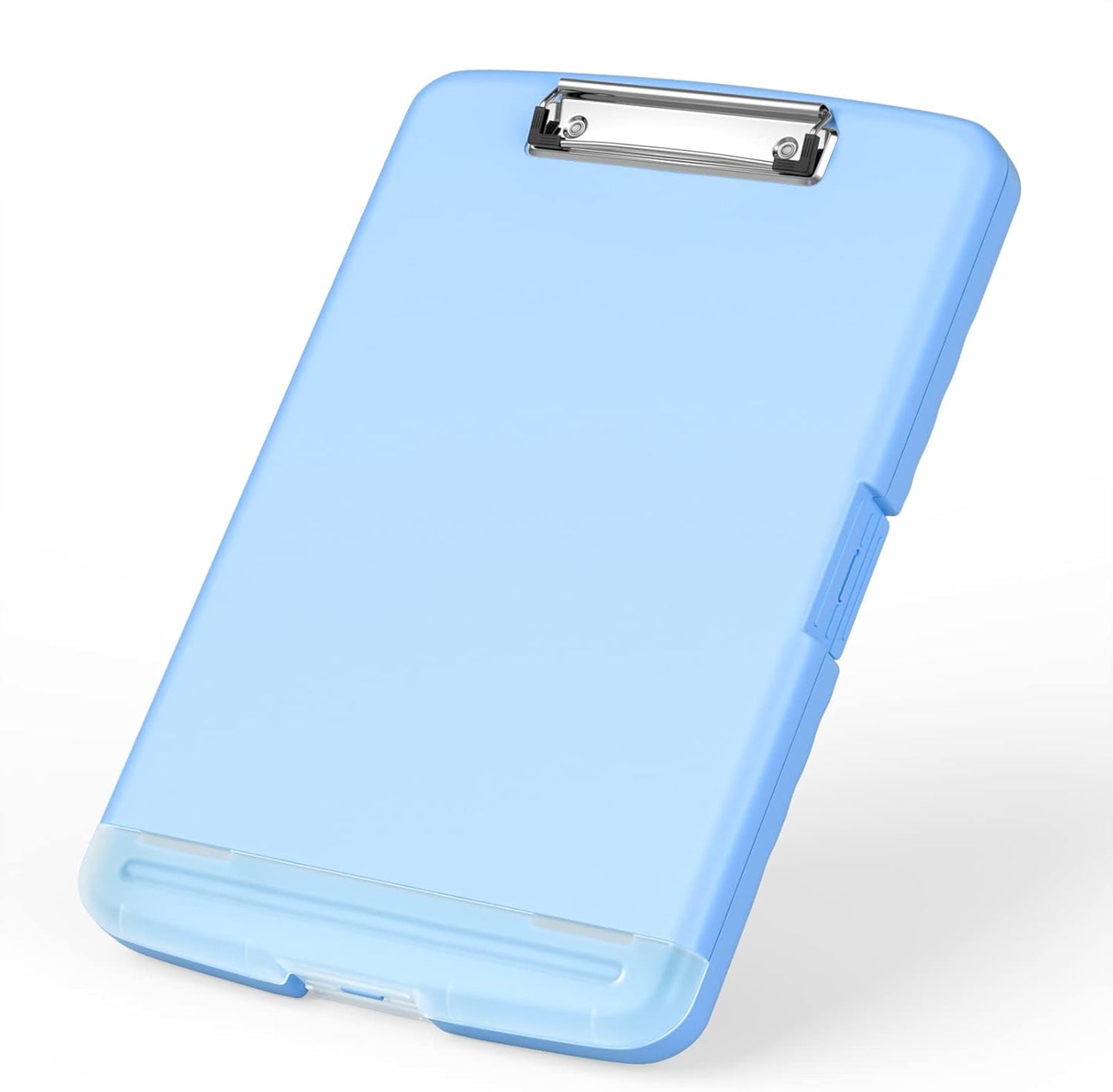 Rimilak Plastic Clipboard with Storage, 8.5 x 11 High Capacity Folio Nursing Case with Pen Holder, Size 14.2 x 9.6 x 1.2″ Folder Side-Opening for Classroom, Teacher, Smooth Writing, Dark Green