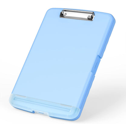Rimilak Plastic Clipboard with Storage, 8.5 x 11 High Capacity Folio Nursing Case with Pen Holder, Size 14.2 x 9.6 x 1.2″ Folder Side-Opening for Classroom, Teacher, Smooth Writing, Dark Green