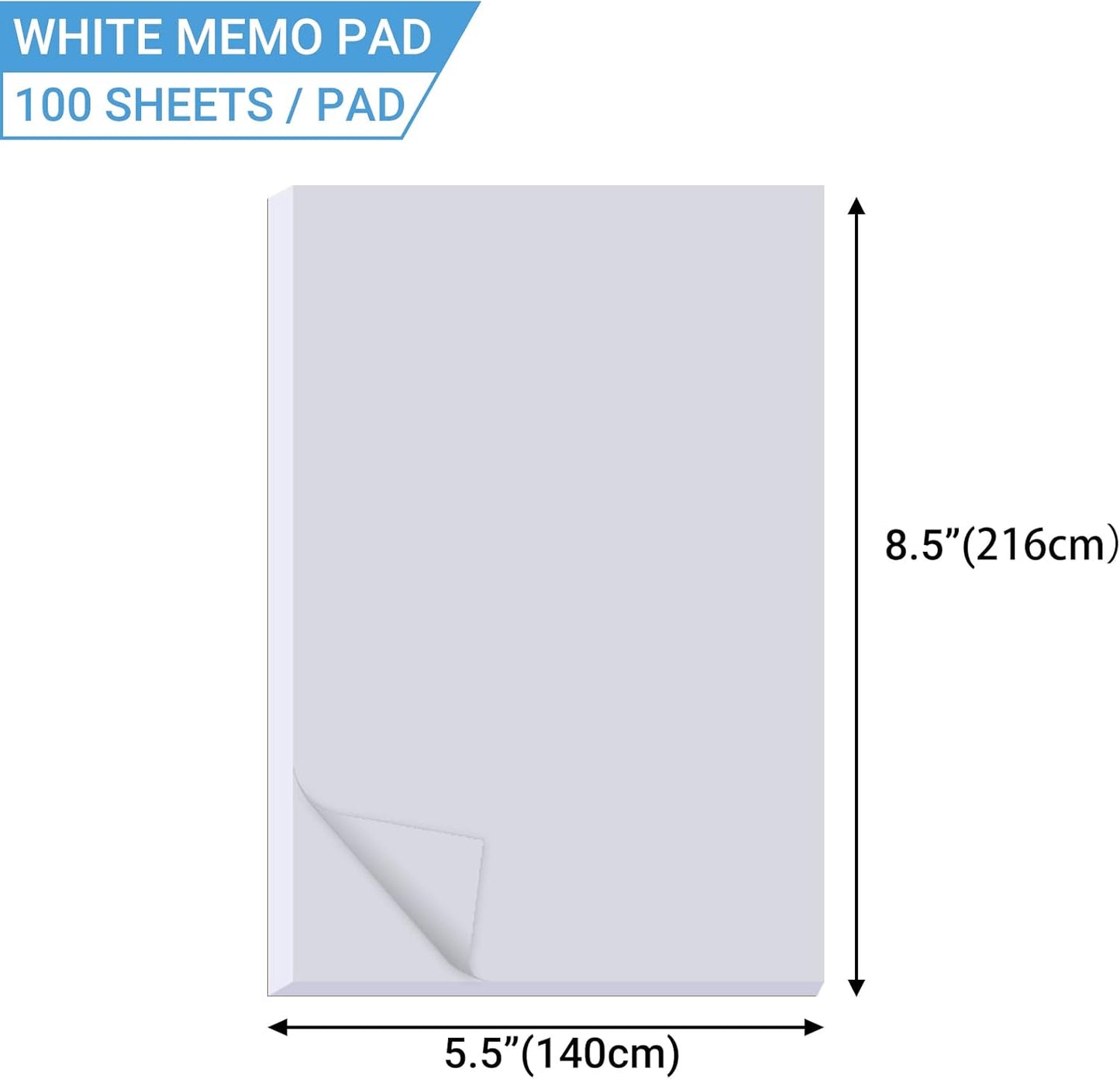 zmybcpack 20 Pack Lined Memo Pads 4”x6” Note Pads - 100 Sheets Each Lined Paper Notepad- Small Memo Scratch Pad Writing Pads(Double Sided Printed)