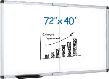VIZ-PRO Magnetic Whiteboard/Dry Erase Board, 18 X 12 Inches, Includes 1 Eraser & 2 Markers & 4 Magnets