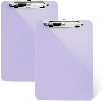Pink Plastic Clipboard,Nursing Clipboard,Standard Letter A4 Size,Heavy Duty Clip Boards 8.5x11,Cute Clipboards with Pen Holder for Women Kids Students,School Office Home Work