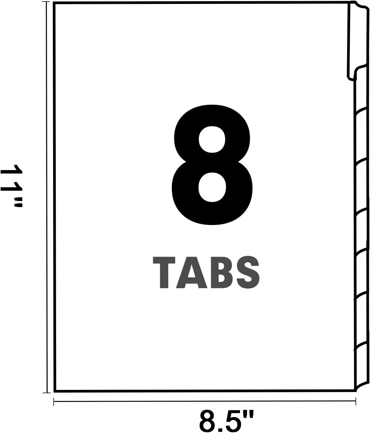 Binder Divider, PANDRI 120 Pack Binder Index White Dividers with 5 Tabs, Letter Size Paper Binder Divider for School Office Home Business
