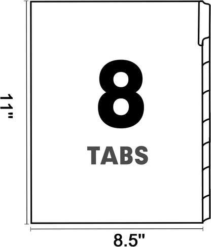 Binder Divider, PANDRI 120 Pack Binder Index White Dividers with 5 Tabs, Letter Size Paper Binder Divider for School Office Home Business