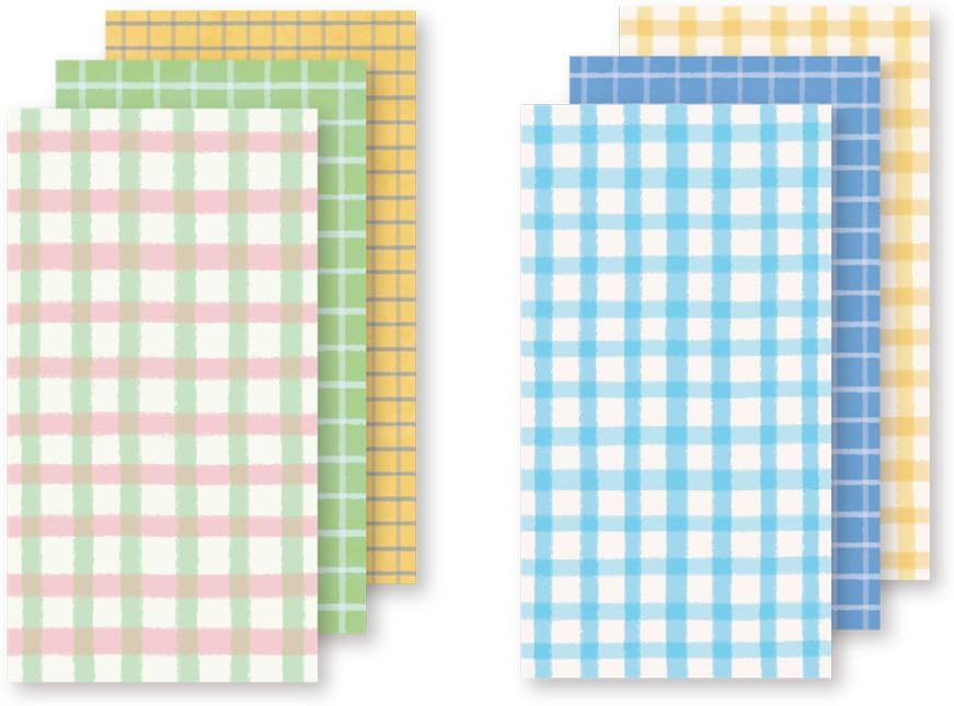 Monolike Memopad Memories design B SET - 4 Packs, 4 Different Designs, 100 Sheets Per Pad, Total 400 Sheets, Note pads, Writing pads, 3.15 x 4.17 Inches