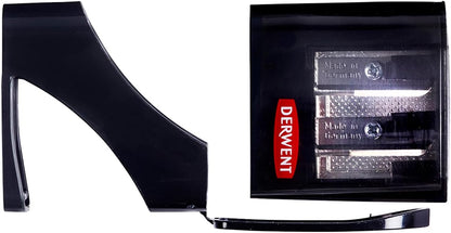 Derwent Twin Hole Pencil Sharpener, Black, 11.5mm & 8.25mm