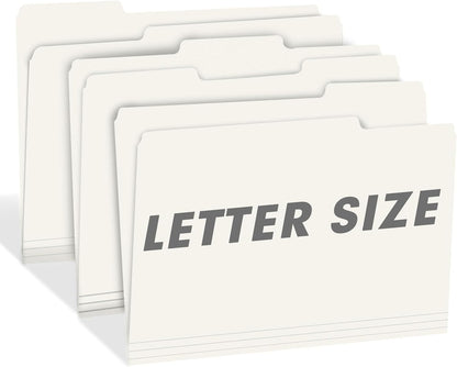 File Folder, RAZCC 150 Pack 1/3 Cut Tab File Folders Letter Size, Manila Folders, Folders with Tab, Great for Organizing and Easy File Storage