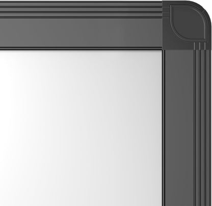 VIZ-PRO Magnetic Dry Erase White Board, 36 X 24 Inches, Black Aluminium Frame